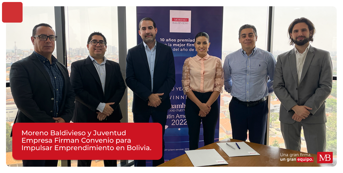Moreno Baldivieso y Juventud Empresa Firman Convenio para Impulsar Emprendimiento en Bolivia.