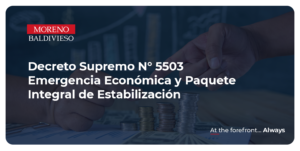 Decreto Supremo N° 5503 – Emergencia Económica Y Paquete Integral De Estabilización