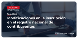 MODIFICACIONES EN LA INSCRIPCIÓN EN EL REGISTRO NACIONAL DE CONTRIBUYENTES