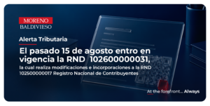 El Pasado 15 De Agosto Entro En Vigencia La RND  102600000031, La Cual Realiza Modificaciones La RND 102500000017 Registro Nacional De Contribuyentes